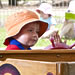 Child playing in a park